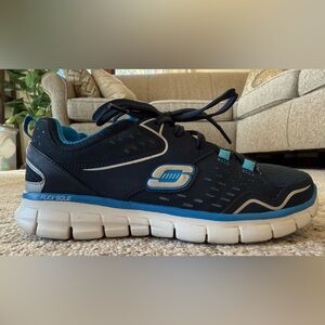 Skechers Memory Foam Athletic Shoe Sz 7 Navy